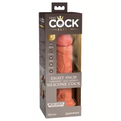   King Cock Elite 8 - realistlik vibraator 20 cm - tume naturaalne