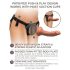 King Cock Elite Mugav Kinnitusalus - pruun strap-on püksikute komplekt