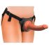 King Cock Elite Comfy - rihmaga kinnitatav dildo (tume naturaalne)