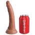 King Cock Elite Comfy - rihmaga kinnitatav dildo (tume naturaalne)