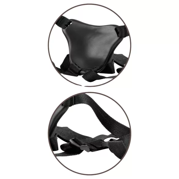 King Cock Elite Comfy - strap-on dildo rakmete ja pimedas nahatooni