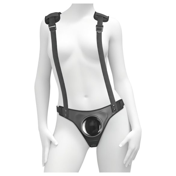 Body Dock - must püksiku rakmed peenisega