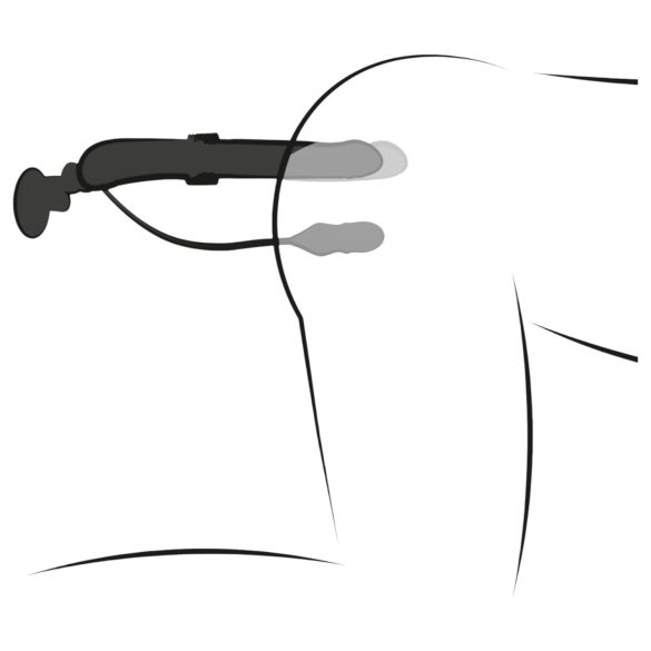 Fetish - tõuklev vibraator - must