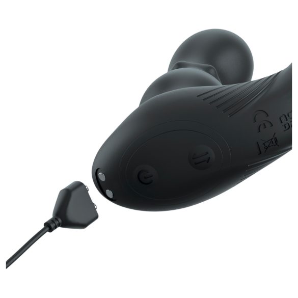 Anal Fantasy Ass-Gasm - pöörlev anaalvibraator peeniserõngaga - must