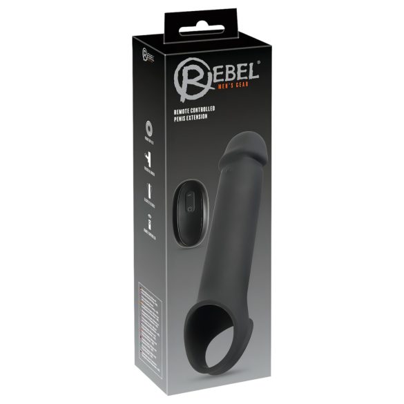 Rebel - juhtmevaba, raadiovibratsiooniga peenisehüls (must)