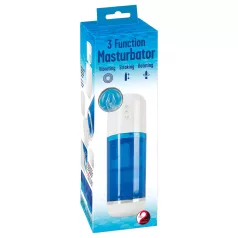   You2Toys - akuga pöörlev-tõukav masturbaator - sinine/valge