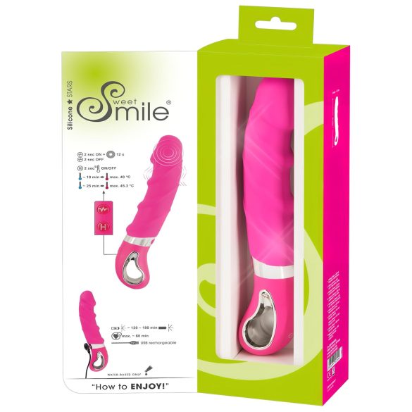 SMILE Soft - akuga soojenev vibraator - roosa