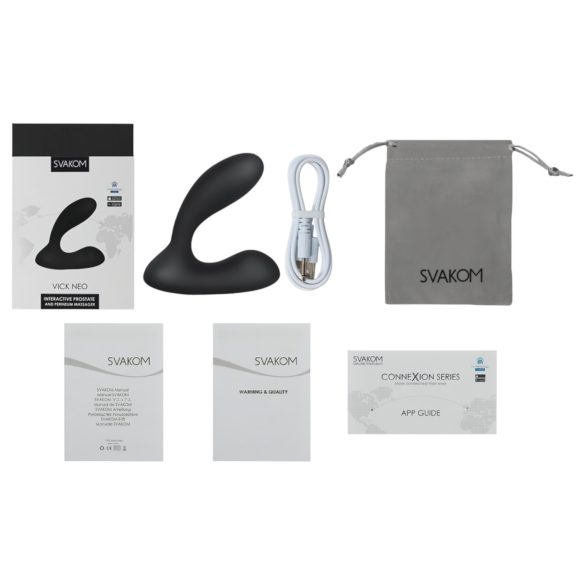 Svakom Vick Neo - akuga VR anaalseks vibraator - must