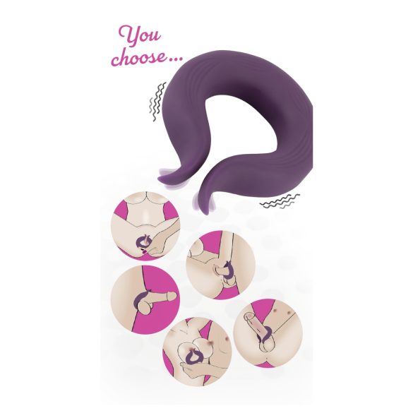 Couples Choice - laetav kahe mootoriga erektsioonirõngas - lilla