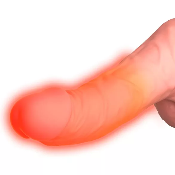 King Cock Plus 6,5 - peenisvibraator munanditega - naturaalne