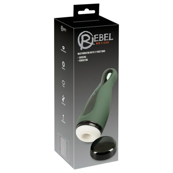 Rebel 2-in-1 - akutoitega imem-vibreeriv masturbaator