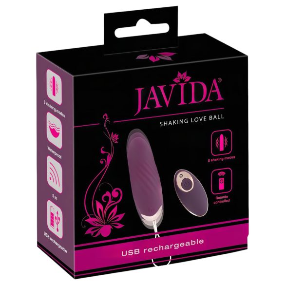 Javida Shaking Love - juhtmevaba vibro muna - lükatav funktsioon - lilla