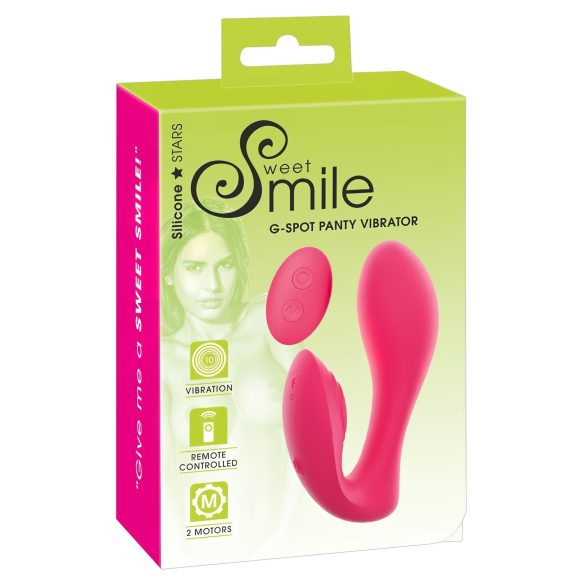 SMILE Püksikud - laetav, juhtmevaba 2in1 vibraator (roosa)
