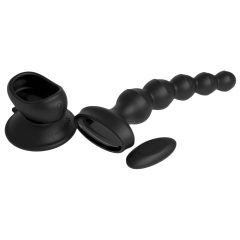   3Some wall banger Beads - dobíjecí rádiem řízený vibrátor prostaty (černý)