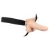 You2Toys Strap-on - õõnes, nahatooni vibreeriv rihm-on dildo