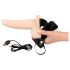 You2Toys Strap-on - õõnes, nahatooni vibreeriv rihm-on dildo