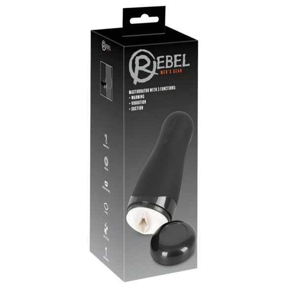 Rebel 3 funktsiooniga - laetav, soojendav kunstvagiina masturbaator