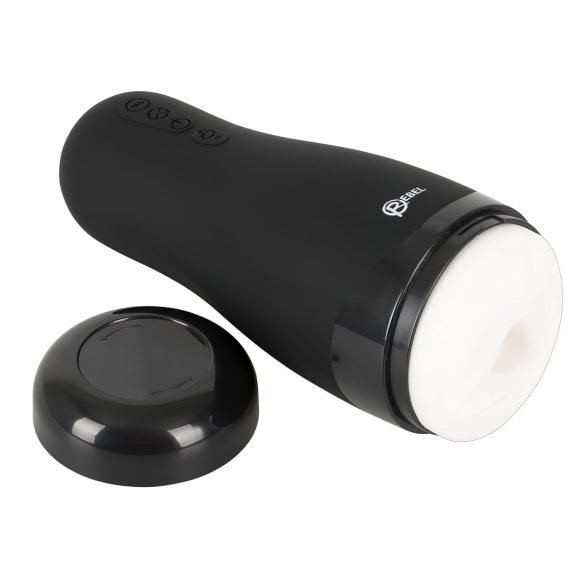 Rebel - masturbaator kunsttupega - soojendatav, 3 funktsiooni, laetav