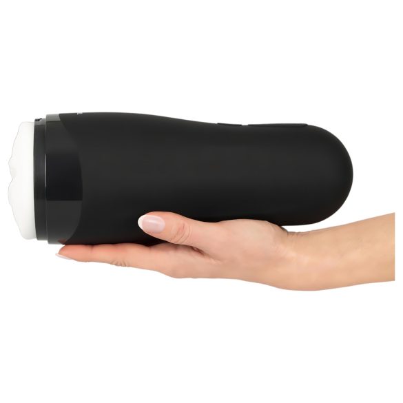 Rebel - masturbaator kunsttupega - soojendatav, 3 funktsiooni, laetav