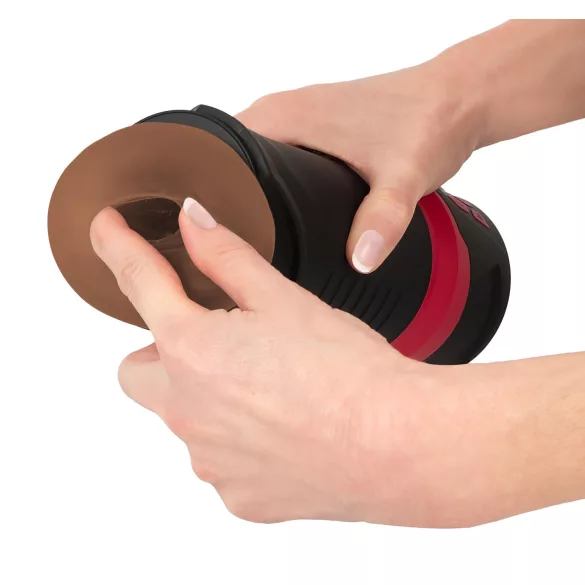 WYNE 04 - aku masturbaator - vibreeriv ja imemisfunktsiooniga - pruun