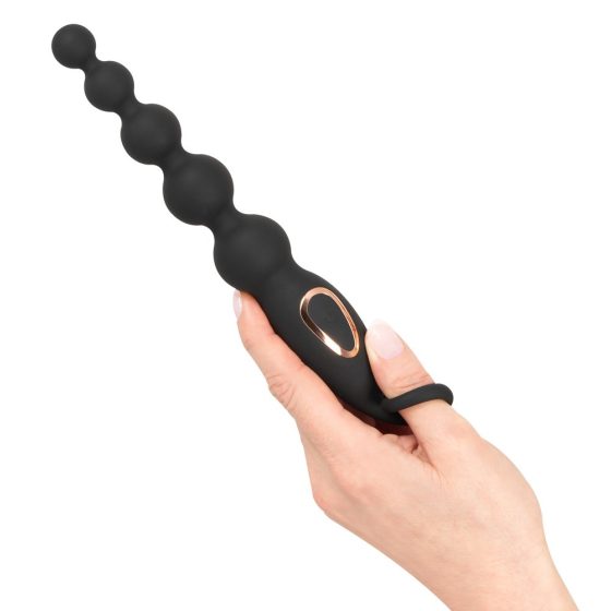 Anos Anal Beads - Anal Beads with Vibration (black)