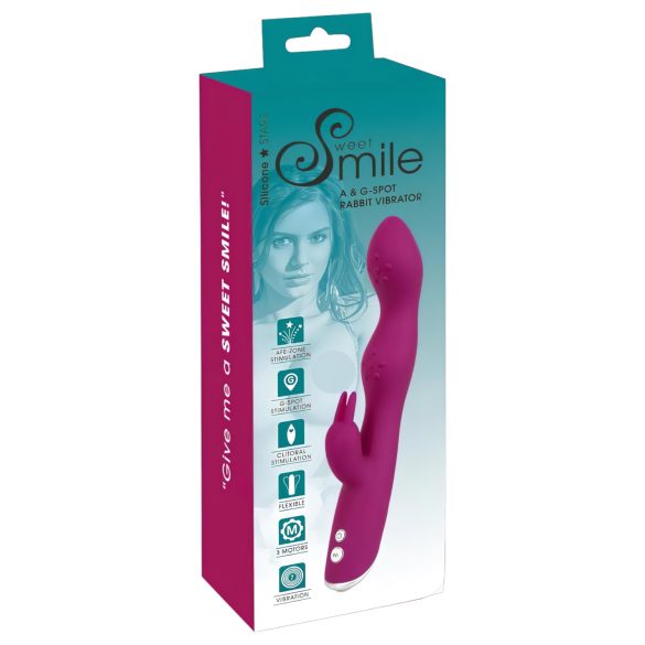 SMILE - paindlik kliitori- ja G-punkti vibraator (lilla)