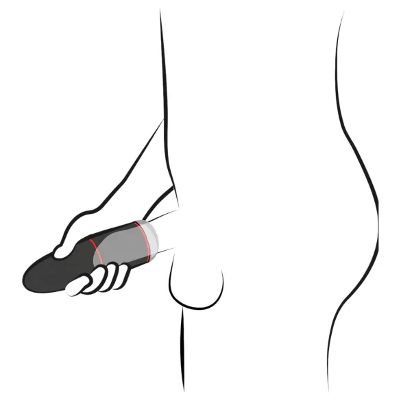 WYNE 02 - akulaetav vibreeriv imemasturbaator - must-valge