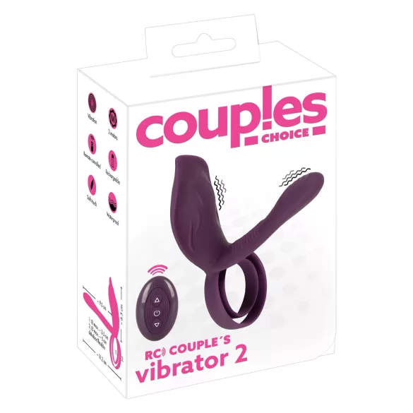 Couples Choice - vibreeriv peenisrõngas - juhtmevaba, akuga - lilla