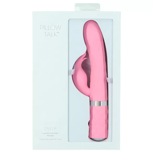 Pillow Talk Lively - akuga kliitorivarrega vibraator (roosa)