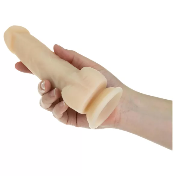 Naked Addiction Rotating 7 - pöörlev vibraator (18 cm) - naturaalne