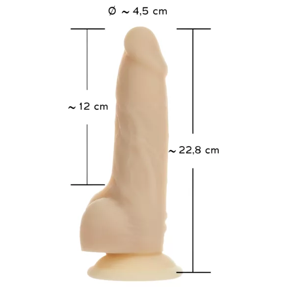 Naked Addiction Rotating 7 - pöörlev vibraator (18 cm) - naturaalne
