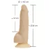 Naked Addiction Rotating 7 - pöörlev vibraator (18 cm) - naturaalne