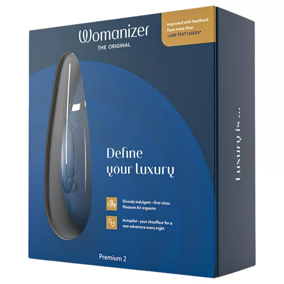 Womanizer Premium 2 - kliitoristimulaator õhulainetega - sinine
