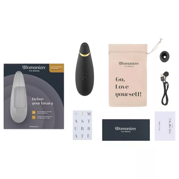 Womanizer Premium 2 - kliitoristimulaator õhuimpulssiga - must