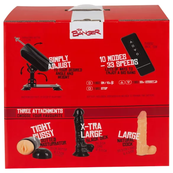 The Banger Fucking Machine - seksimasin - 2 dildo ja 1 kunstvagiina
