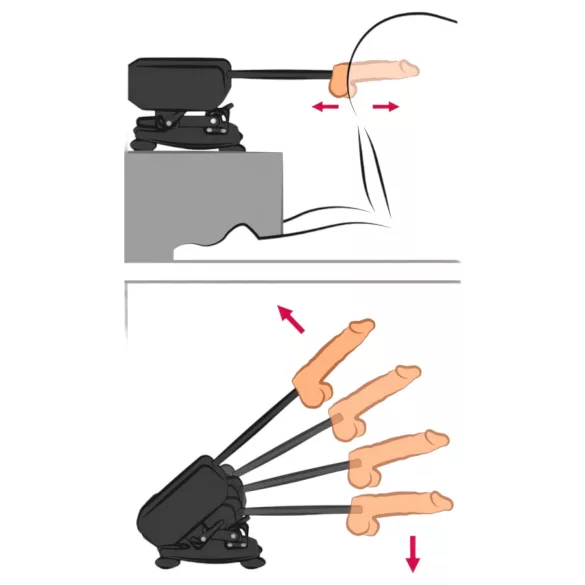 The Banger Fucking Machine - seksimasin - 2 dildo ja 1 kunstvagiina