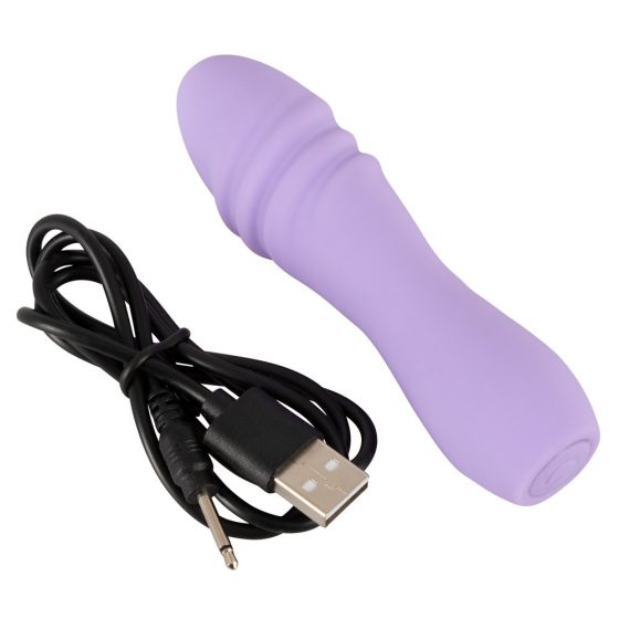 Cuties Mini 3 - Rechargeable, waterproof, spiral vibrator (purple)