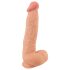 Nature Skin - dildo nahkkattega - 25cm naturaalne