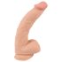 Nature Skin - dildo nahkkattega - 25cm naturaalne