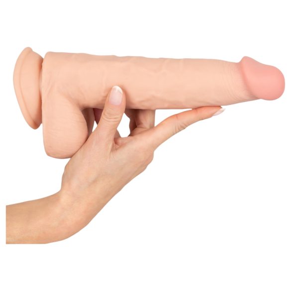 Nature Skin - dildo nahkkattega - 25cm naturaalne