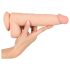 Nature Skin - dildo nahkkattega - 25cm naturaalne