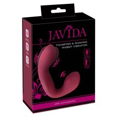   Javida Thumping - dobíjecí, pulzující vibrátor pro bod G a klitoris (červený)