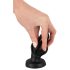 ANOS - ribastatud pehme anaaltapp - 5 cm (must)