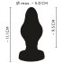 ANOS - ribastatud pehme anaaltapp - 5 cm (must)
