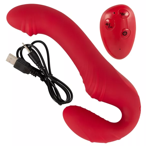 You2Toys - juhtmevaba strap-on vibraator - punane