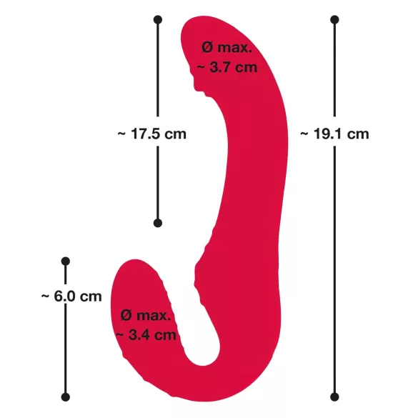 You2Toys - juhtmevaba strap-on vibraator - punane