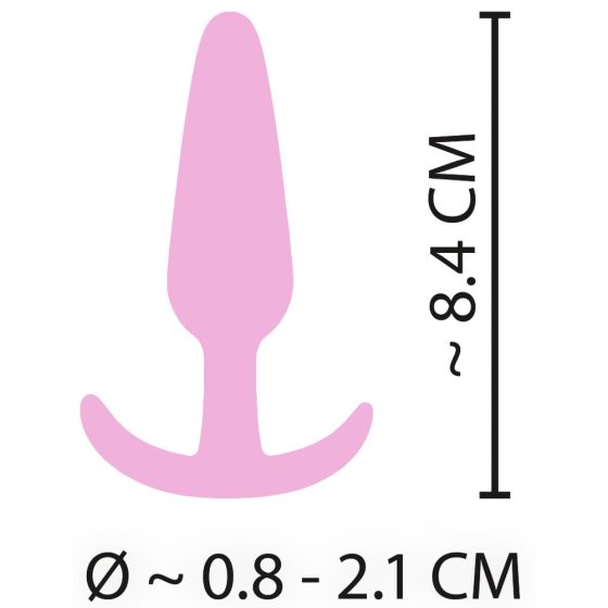 Cuties Mini Butt Plug - silicone anal dildo - pink (2,1cm)