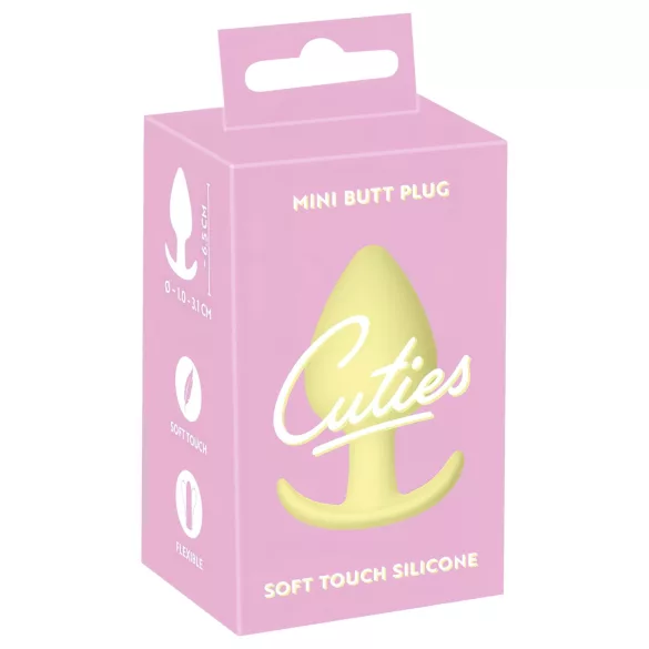 Cuties Mini Butt Plug - silikoon anaaltapp - kollane 3,1 cm