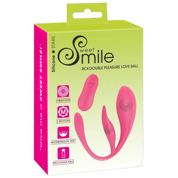 SMILE - juhtmeta, raadiopuldiga vibreeriv muna (roosa)