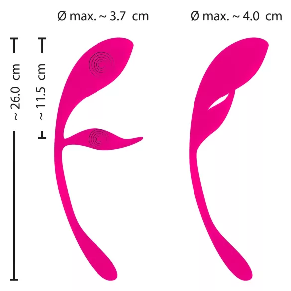 SMILE - vibrotoode munakujuline - kaugjuhtimispuldiga - roosa